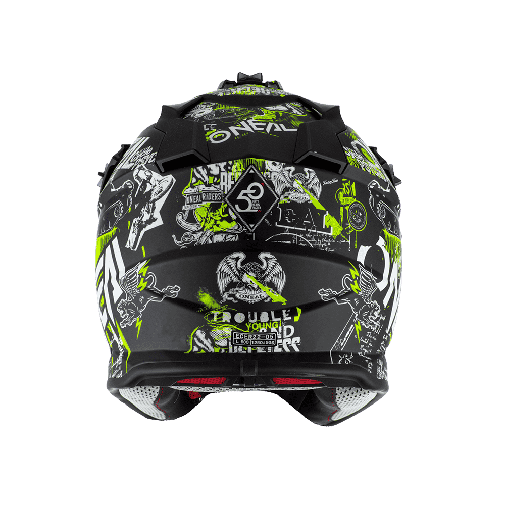Oneal 2SRS Youth Helmet ATTACK black/neon yellow S (49/50 cm)
