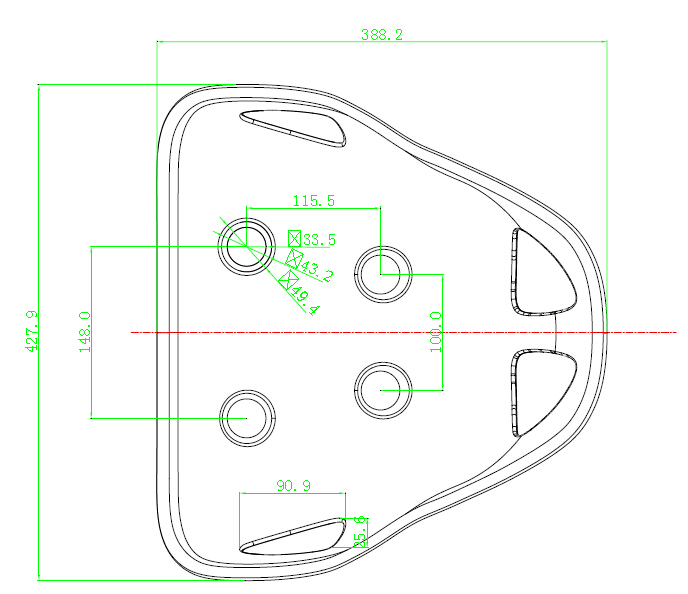 TRIAD Sitz inkl. Alucaps rot