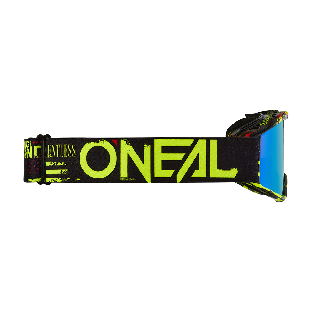 O'NEAL B-10 YOUTH GOGGLE ATTACK BLACK/NEON YELLOW - RADIUM BLUE