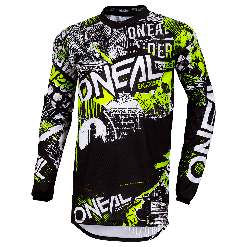 Oneal ELEMENT Youth Jersey ATTACK black/neon yellow XL