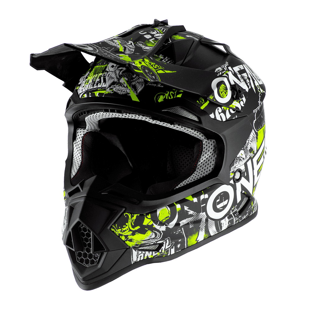 Oneal 2SRS Youth Helmet ATTACK black/neon yellow